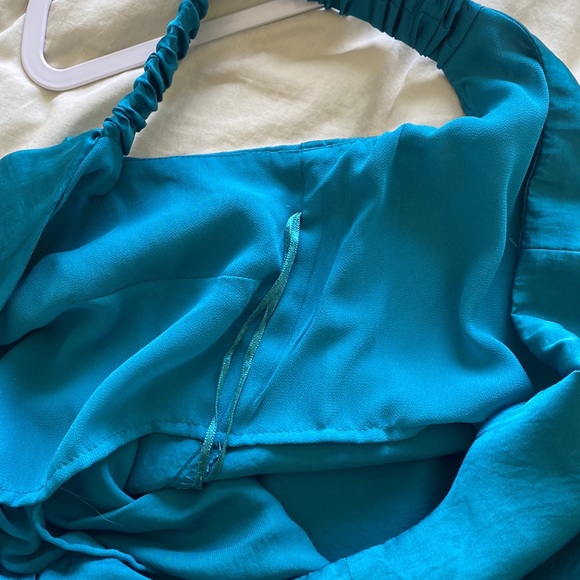 Vince Camuto Teal Waters Satin Tank Top Blouse - Picture 7 of 10